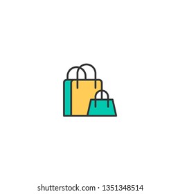 Shopping bag icon design. Shopping icon vector illustration