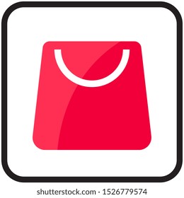 shopping bag icon design. vector illustration