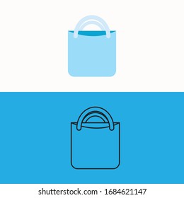 diseño vectorial de icono de la bolsa de compras