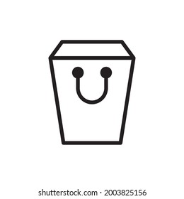 Shopping Bag Icon Design Vector Template Illustration In Trendy Flat Style