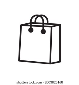 Illustration von Shopping Bag-Icon Design-Vektorvorlage im trendigen Flachstil