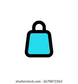 El icono de la bolsa de la compra está diseñado con un esquema de color reconocible. Es adecuado para una variedad de necesidades visuales, como medios digitales u otros proyectos de Diseño gráfico