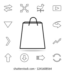 shopping bag icon. Detailed set of simple icons. Premium graphic design. One of the collection icons for websites, web design, mobile app