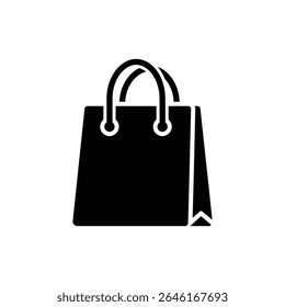 Ícone de saco de compras com recurso de design de alça dupla