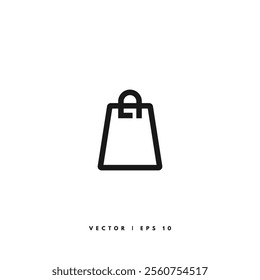 Shopping Bag Icon. Editable Stroke