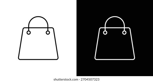 Ícone de saco de compras traçado vetorial editável para designs de web