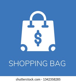  Shopping bag icon. Editable  Shopping bag icon for web or mobile.