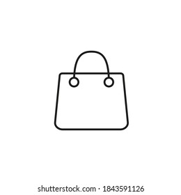 shopping bag icon element of e-commerce icon for mobile concept and web apps. Thin line shopping bag icon can be used for web and mobile. Premium icon on white background