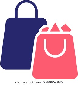 Shopping Bag Icon Fill Vector Illustration