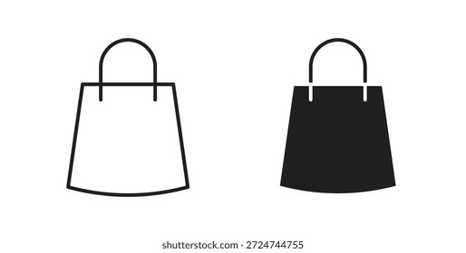 Shopping bag icon. filled flat sign for mobile concept and web design