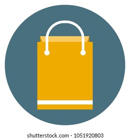 Shopping bag icon flat design