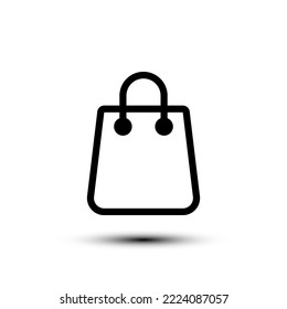Shopping bag icon. flat design vector illustration for web and mobile