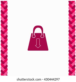 Shopping bag icon Flat Design. Isolated Illustration.