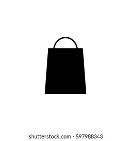 Shopping bag icon, flat design template, vector 