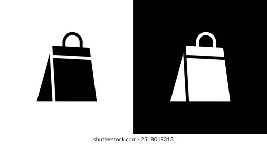 Icono de la bolsa de la compra colección plana del sistema del relleno