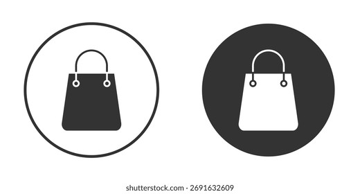 Illustrationen zum Einkaufstaschen-Symbol. Vektorkunst.