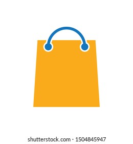 shopping bag icon. flat illustrtion of shopping bag vector