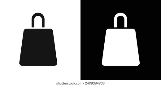 Shopping bag icon flat line symbol set.