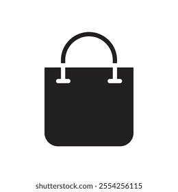 Shopping bag icon Flat line illustration