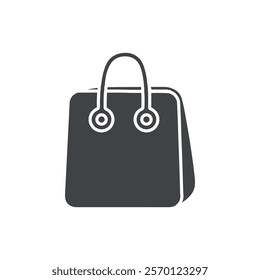 shopping bag icon Flat logo set collection