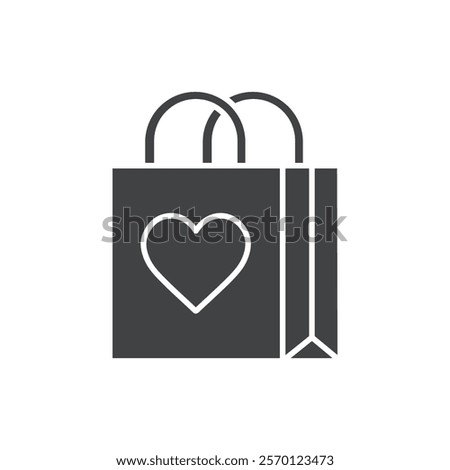 shopping bag icon Flat logo set collection