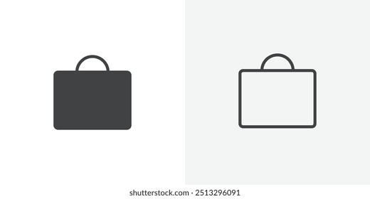 Shopping bag icon flat and simple set design