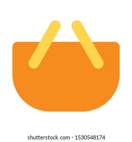 Shopping bag icon in flat style