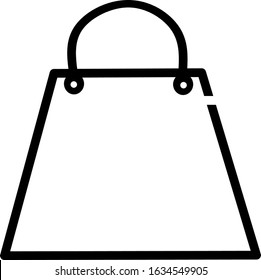 Shopping bag icon in flat style. Handbag sign vector illustration on white isolated background. Package business concept. Vector, Sign and Symbol for Design, Presentation, Website or Apps Elements.	
