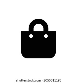 shopping bag Icon. Flat style design isolated on white background. Vector illustration