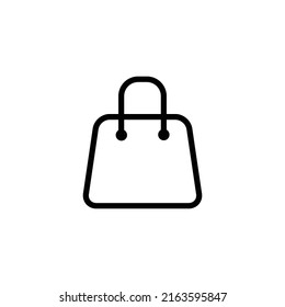 shopping bag icon flat style trendy stylist simple