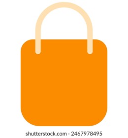 shopping bag icon with flat style