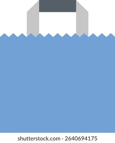 Shopping bag icon in flat style. Perfect for e-commerce, retail promotions, online shopping, or fashion content.