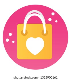 Shopping Bag icon in flat vector 