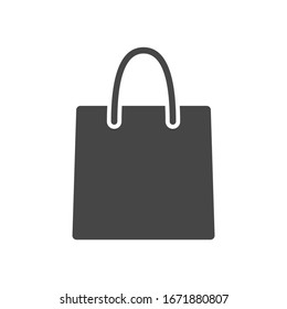 Icono de bolsa de compra. Ilustración vectorial plana aislada en fondo blanco.