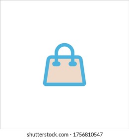 shopping bag icon flat vector logo design trendy illustration signage symbol graphic simple