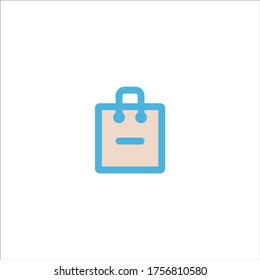 shopping bag icon flat vector logo design trendy illustration signage symbol graphic simple