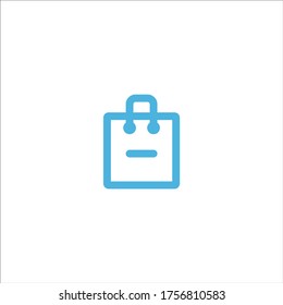 shopping bag icon flat vector logo design trendy illustration signage symbol graphic simple