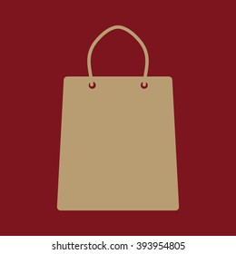 The shopping bag icon. Flat. Vector illustration