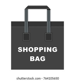 Shopping bag icon. Flat vector cartoon illustration. Objects isolated on white background.