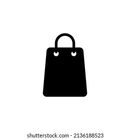 shopping bag icon of glyph style design vector