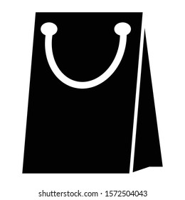 shopping bag icon glyph vector design