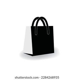 Shopping Bag Icon, Handbag Silhouette, Shoppingbag Sign, Tote Symbol, Shopper Pictogram, Woman Luggage, Paper Supermarket Shopping Bag, Gift Pakage, Vector Illustration