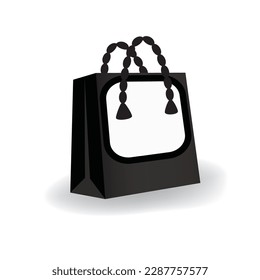Shopping Bag Icon, Handbag Silhouette, Shoppingbag Sign, Tote Symbol, Shopper Pictogram, Woman Luggage, Paper Supermarket Shopping Bag, Gift Pakage, Vector Illustration