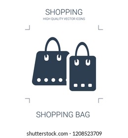 shopping bag icon. high quality filled shopping bag icon on white background. from shopping collection flat trendy vector shopping bag symbol. use for web and mobile