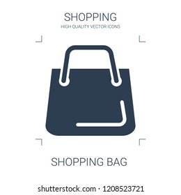 shopping bag icon. high quality filled shopping bag icon on white background. from shopping collection flat trendy vector shopping bag symbol. use for web and mobile