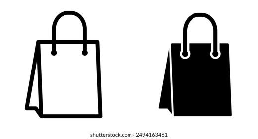 Ilustración de icono de bolso de compras Plantilla de diseño de Vector