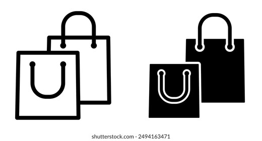 Ilustración de icono de bolso de compras Plantilla de diseño de Vector