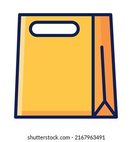 shopping bag icon isolated flat