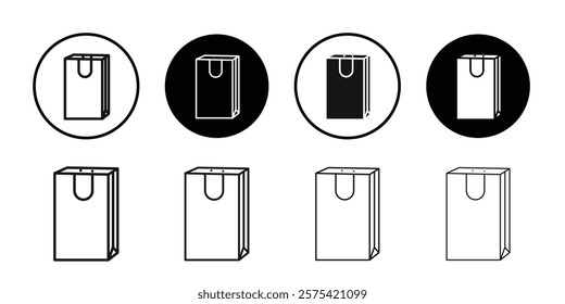 Shopping bag icon Isolated flat vector in outline