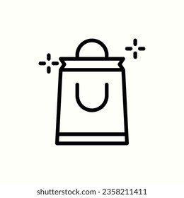 icono de bolsas de compras, icono aislado en fondo claro, perfecto para sitio web, blog, logotipo, diseño gráfico, medios sociales, interfaz de usuario, aplicación móvil